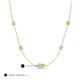 3 - Linea 0.45 ctw Opal (4 mm) and Yellow Diamond Women Station Necklace 