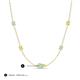 3 - Linea 0.48 ctw Opal (4 mm) and Yellow Sapphire Women Station Necklace 