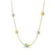 4 - Linea 0.48 ctw Opal (4 mm) and Yellow Sapphire Women Station Necklace 