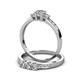 10 - Natalia AGS Certified Diamond Bridal Set Ring 