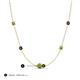 3 - Linea 0.63 ctw Peridot (4 mm) and Black Diamond Women Station Necklace 