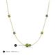 3 - Linea 0.66 ctw Peridot (4 mm) and Created Alexandrite Women Station Necklace 