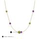 3 - Linea 0.57 ctw Peridot (4 mm) and Amethyst Women Station Necklace 