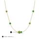 3 - Linea 0.66 ctw Peridot (4 mm) and Green Garnet Women Station Necklace 