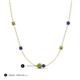 3 - Linea 0.57 ctw Peridot (4 mm) and Iolite Women Station Necklace 