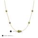 3 - Linea 0.63 ctw Peridot (4 mm) and Smoky Quartz Women Station Necklace 