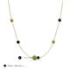 3 - Linea 0.65 ctw Peridot (4 mm) and Blue Sapphire Women Station Necklace 