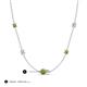3 - Linea 0.60 ctw Peridot (4 mm) and Moissanite Women Station Necklace 