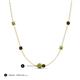 3 - Linea 0.66 ctw Peridot (4 mm) and Red Garnet Women Station Necklace 