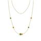 1 - Linea 0.57 ctw Peridot (4 mm) and Citrine Women Station Necklace 