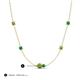 3 - Linea 0.57 ctw Peridot (4 mm) and Emerald Women Station Necklace 