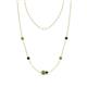 1 - Linea 0.63 ctw Peridot (4 mm) and London Blue Topaz Women Station Necklace 