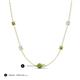 3 - Linea 0.56 ctw Peridot (4 mm) and Opal Women Station Necklace 