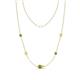 1 - Linea 0.66 ctw Peridot (4 mm) and Yellow Sapphire Women Station Necklace 