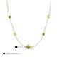 3 - Linea 0.66 ctw Peridot (4 mm) and Yellow Sapphire Women Station Necklace 