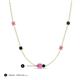 3 - Linea 0.59 ctw Pink Sapphire (4 mm) and London Blue Topaz Women Station Necklace 