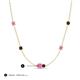 3 - Linea 0.61 ctw Pink Sapphire (4 mm) and Red Garnet Women Station Necklace 