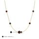 3 - Linea 0.64 ctw Red Garnet (4 mm) and Black Diamond Women Station Necklace 