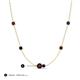 3 - Linea 0.65 ctw Red Garnet (4 mm) and Blue Sapphire Women Station Necklace 