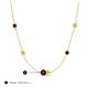 3 - Linea 0.64 ctw Red Garnet (4 mm) and Yellow Diamond Women Station Necklace 