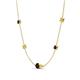 4 - Linea 0.64 ctw Red Garnet (4 mm) and Yellow Diamond Women Station Necklace 