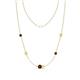 1 - Linea 0.67 ctw Red Garnet (4 mm) and Yellow Sapphire Women Station Necklace 