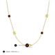 3 - Linea 0.67 ctw Red Garnet (4 mm) and Yellow Sapphire Women Station Necklace 