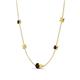 4 - Linea 0.67 ctw Red Garnet (4 mm) and Yellow Sapphire Women Station Necklace 