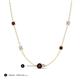 3 - Linea 0.64 ctw Red Garnet (4 mm) and Lab Grown Diamond Women Station Necklace 