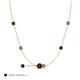 3 - Linea 0.66 ctw Red Garnet (4 mm) and Created Alexandrite Women Station Necklace 