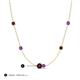 3 - Linea 0.58 ctw Red Garnet (4 mm) and Amethyst Women Station Necklace 