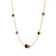 4 - Linea 0.58 ctw Red Garnet (4 mm) and Amethyst Women Station Necklace 