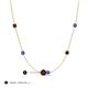 3 - Linea 0.64 ctw Red Garnet (4 mm) and Tanzanite Women Station Necklace 