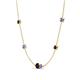 4 - Linea 0.64 ctw Red Garnet (4 mm) and Tanzanite Women Station Necklace 