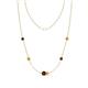 1 - Linea 0.58 ctw Red Garnet (4 mm) and Citrine Women Station Necklace 