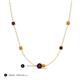 3 - Linea 0.58 ctw Red Garnet (4 mm) and Citrine Women Station Necklace 