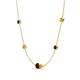 4 - Linea 0.58 ctw Red Garnet (4 mm) and Citrine Women Station Necklace 