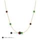 3 - Linea 0.66 ctw Red Garnet (4 mm) and Green Garnet Women Station Necklace 