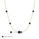 3 - Linea 0.58 ctw Red Garnet (4 mm) and Iolite Women Station Necklace 