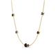 4 - Linea 0.58 ctw Red Garnet (4 mm) and Iolite Women Station Necklace 