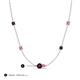 3 - Linea 0.67 ctw Red Garnet (4 mm) and Pink Sapphire Women Station Necklace 