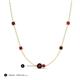 3 - Linea 0.64 ctw Red Garnet (4 mm) and Ruby Women Station Necklace 