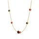 4 - Linea 0.64 ctw Red Garnet (4 mm) and Ruby Women Station Necklace 