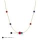 3 - Linea 0.50 ctw Ruby (4 mm) and Iolite Women Station Necklace 