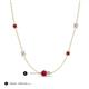 3 - Linea 0.53 ctw Ruby (4 mm) and Moissanite Women Station Necklace 