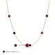 3 - Linea 0.56 ctw Ruby (4 mm) and London Blue Topaz Women Station Necklace 