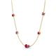 4 - Linea 0.50 ctw Ruby (4 mm) and Amethyst Women Station Necklace 