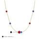 3 - Linea 0.56 ctw Ruby (4 mm) and Tanzanite Women Station Necklace 