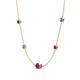 4 - Linea 0.56 ctw Ruby (4 mm) and Tanzanite Women Station Necklace 