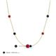 3 - Linea 0.58 ctw Ruby (4 mm) and Blue Sapphire Women Station Necklace 